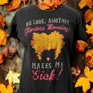 Hocus Pocus Glorious morning tee distressed graphic black shirt top halloween